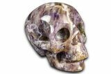 Realistic Chevron Amethyst Skull #382104-1